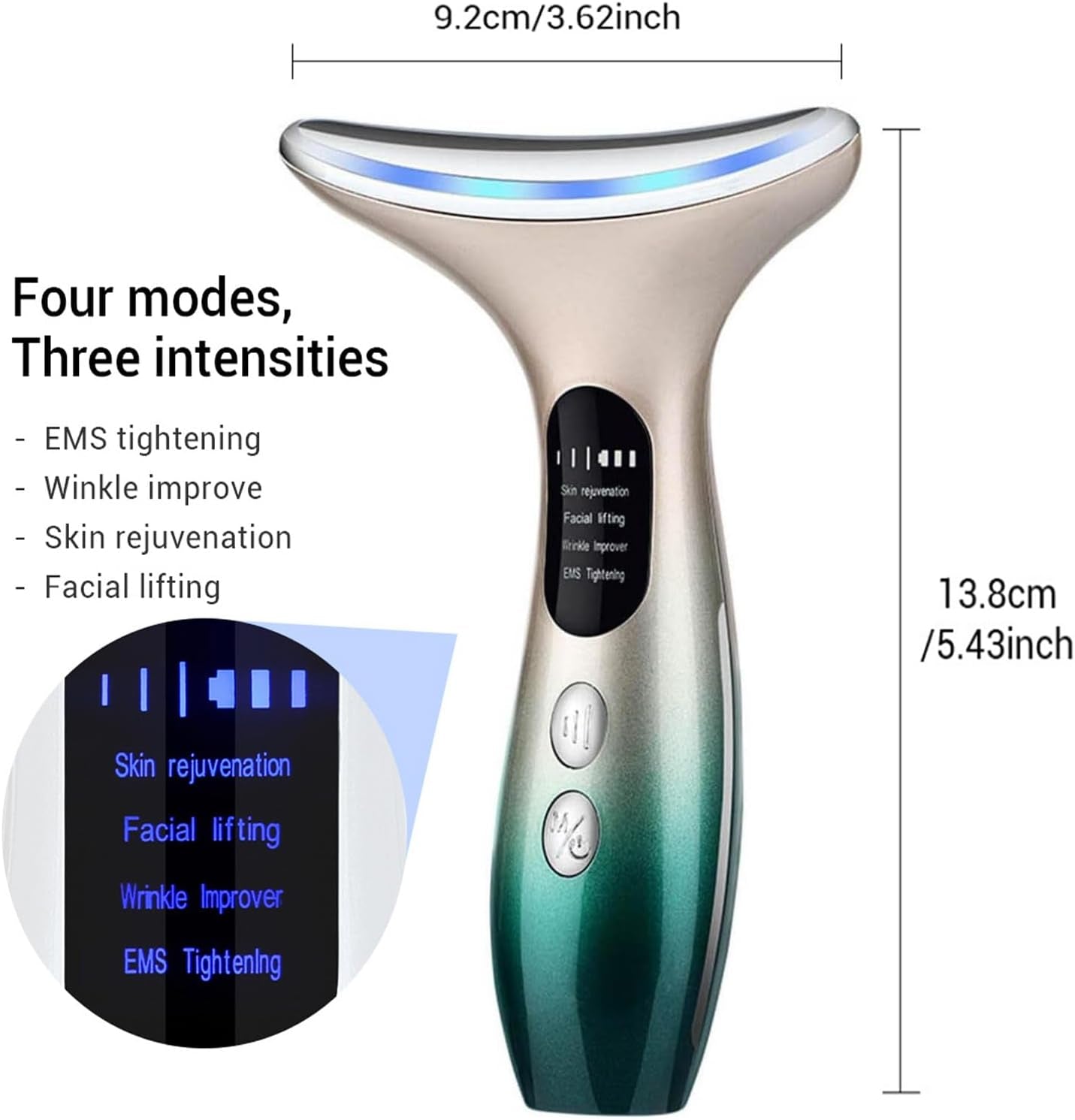 2025 Professional Face Massager - Anti-Wrinkle and Skin Tightening Device with Adjustable Heat and Four Modes for Facial Toning and Neck Lifting EMS Therapy